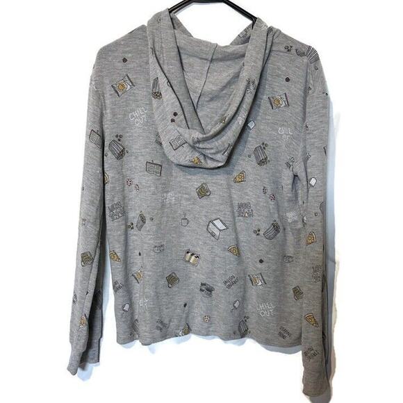 Art Class Girls XL 14-16 Grey Pint Lightweight Hoodie Back to School Academia - Picture 2 of 6